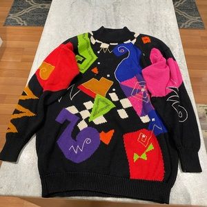 The Limited M/L “Ugly Sweater” Retro Knit Sweater. Not grandma-ish at all!
